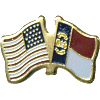 [U.S. & North Carolina Flag Pin]