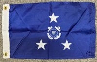 Coast Guard 3 star 12x18 inch Nylon Flag 
