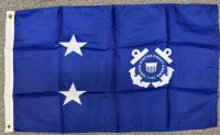 Coast Guard 2 star 2x3' Nylon Flag 
