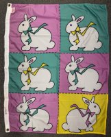34x44 inch Bunny Patch decorative flag 